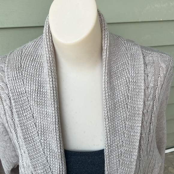 New Napa Valley oatmeal fan back long cardigan - Picture 2 of 14